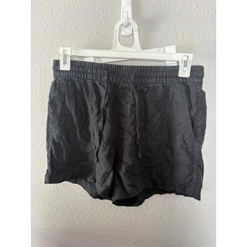 Old Navy black linen/rayon blend shorts size M